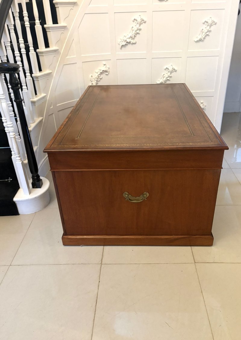 Antique Edwardian Quality Mahogany Partners Desk